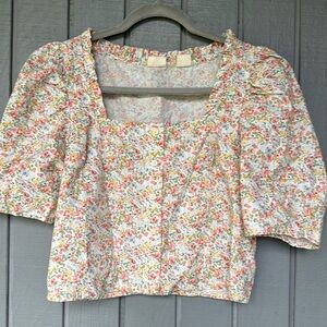 NWOT Levis Square Neck Floral Top M